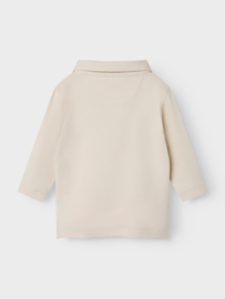 Lil' Atelier shirt met polokraag turtledove | maat 56 - 128