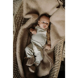 Alwero deken thumbled beige | in wieg of ledikant