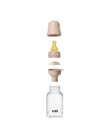 BIBS glazen fles met latex speen blush | 150 ml