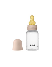 BIBS glazen fles met latex speen blush | 150 ml