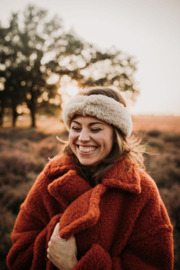 Alwero haarband wol Coni beige | diverse maten