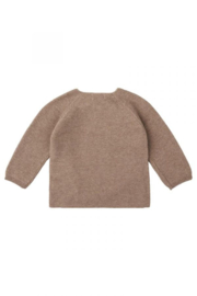 Noppies gebreide overslag top Pino taupe melange | maat 50 - 62