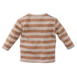 Z8 newborn shirt streep Augusto panna cotta | maat 50 t/m 74