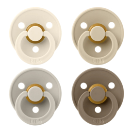 BIBS spenen in Ivory/Sand/Vanilla/Dark oak | 4-pack