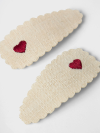 Lil' Atelier haarclips hartjes | set van 2 | diverse kleuren