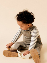 Lil' Atelier romper streep pewter | maat 56 - 86