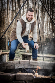 Alwero bodywarmer Alpen volwassenen bark | maat XS-XL