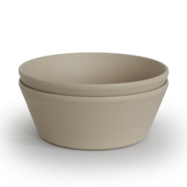 Mushie bowl rond Vanilla | set van 2