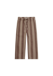 Daily Seven | Trousers Wide Fit Stripe | Almond Brown