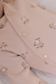 Feetje boxpakje met bloemetjes roze | maat 50 - 62