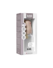 BIBS glazen fles met latex speen blush | 150 ml