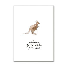 Studio Wilderness dubbele kaart 'Welcome to the world' | incl. sluitsticker