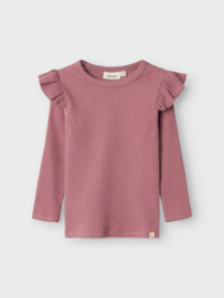 Lil' Atelier ribshirt nostalgia rose | maat 92 - 128