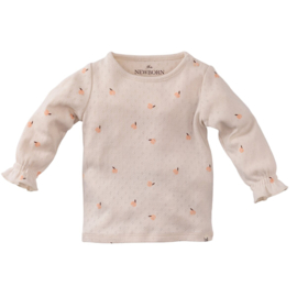 Z8 newborn shirt pointelle Eloisa panna cotta | maat 50 t/m 74