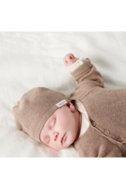 Noppies gebreid newborn mutsje Rosita taupe melange