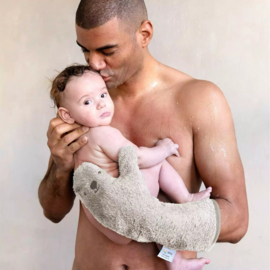 Nifty Baby Shower Glove - Vanille | lange washand voor onder de douche