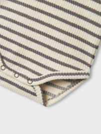 Lil' Atelier romper streep pewter | maat 56 - 86