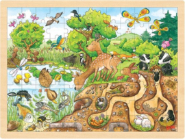 Goki puzzel ‘Op ontdekking in de natuur’ | 96-delig
