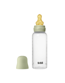 BIBS glazen fles met latex speen sage | 270 ml