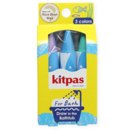 Kitpas badkrijt | set van 3 | blauwmix