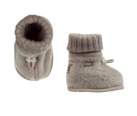 Joha wolfleece slofjes sesame melange | maat 56 t/m 74