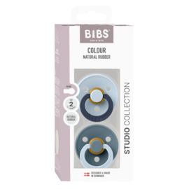 BIBS Studio Color Fushion spenen Baby blue & Petrol | 2-pack