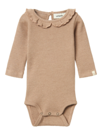 Lil' Atelier romper rugby tan | maat 56 - 86