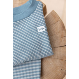 Feetje wafel pyjama ijsblauw | maat 56 - 122