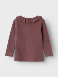 Lil' Atelier shirt met kraagje rose brown | maat 92 - 128