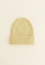 Hvid | Wollenbeanie light yellow