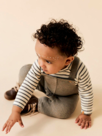 Lil' Atelier romper streep pewter | maat 56 - 86