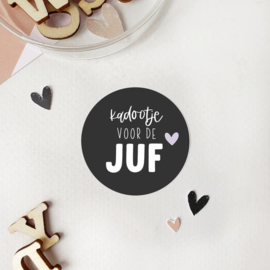 Sticker 'Kadootje voor de juf' | 5 stuks