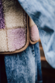 Alwero bodywarmer Camino junior lila checkered | maat 104-134