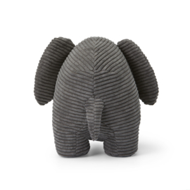 Nijntje Bon Ton Toys olifant knuffel corduroy 33 cm | grijs