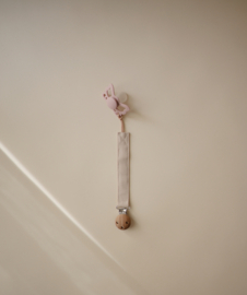 Mushie speenkoord linnen olive & shifting sand | set van 2