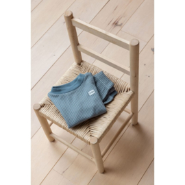 Feetje wafel pyjama ijsblauw | maat 56 - 122