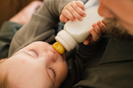 BIBS glazen fles met latex speen ivory | 270 ml