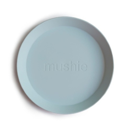 Mushie bord rond Powder blue | set van 2