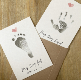 My tiny hand | Kaartje voor handafdruk