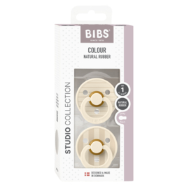 BIBS Studioline spenen streep in Ivory & Vanilla | 2-pack