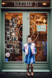 Alwero bodywarmer Camino junior lila checkered | maat 104-134