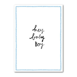 Studio Wilderness dubbele kaart 'Hey baby boy' | incl. sluitsticker