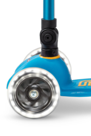 Microstep Mini LED oceaanblauw | 3-wielen | opvouwbaar