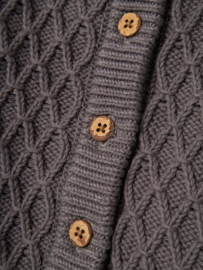 Lil' Atelier geruit vestje pewter | maat 56 - 86