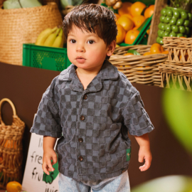 Z8 mini badstof blouse met korte mouwen Geo calamari | maat 80 - 116