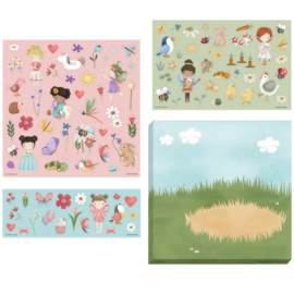 Little Dutch stickerdoos  roze | set van 3