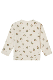 Noppies overslag top Nicosia oatmeal met print | maat 50 - 62