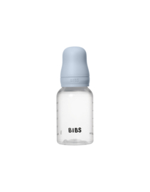 BIBS glazen fles met latex speen baby blue | 150 ml