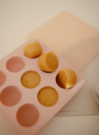 Mushie diepvries tray voor babyhapjes blush