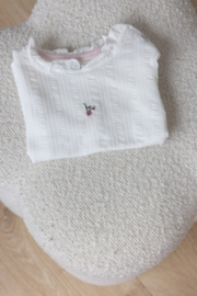 Feetje shirtje wit Blossom | maat 56 - 74